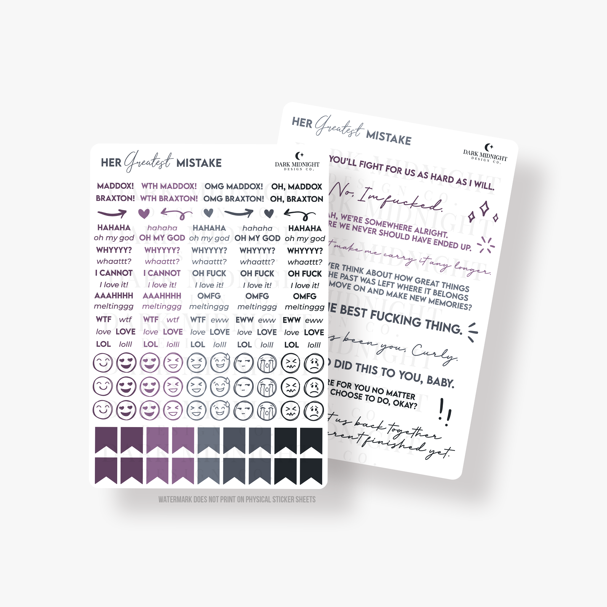 Her Greatest Mistake Annotation Stickers - Officially Licensed Greates ...