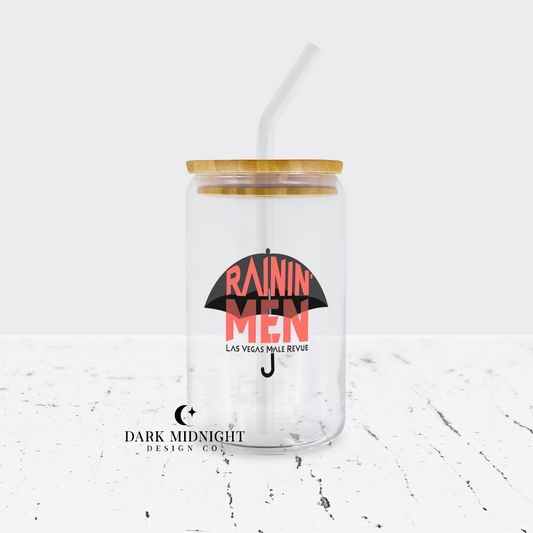 Rainin' Men 16oz Glass Can - Officially Licensed Unexpectedly In Love Series