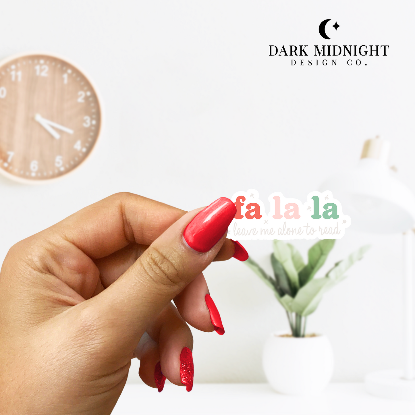 Fa La La Leave Me Alone To Read Sticker