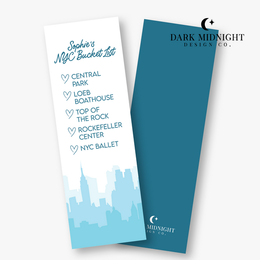 Sophie's NYC Bucket List Bookmark - Officially Licensed Unexpectedly In Love Series