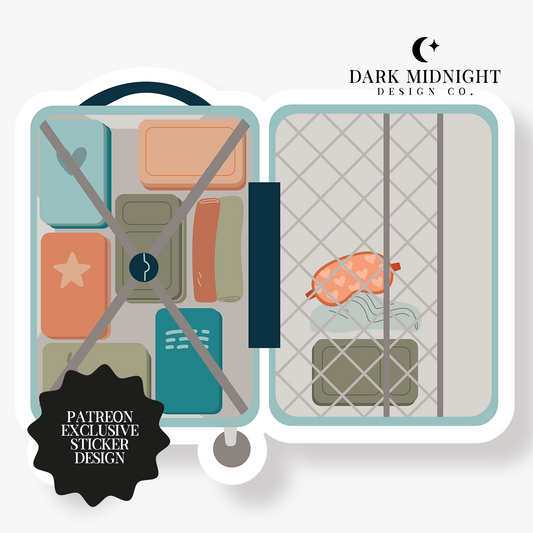 Escape in a Book Open Luggage Sticker - Patreon Exclusive Design