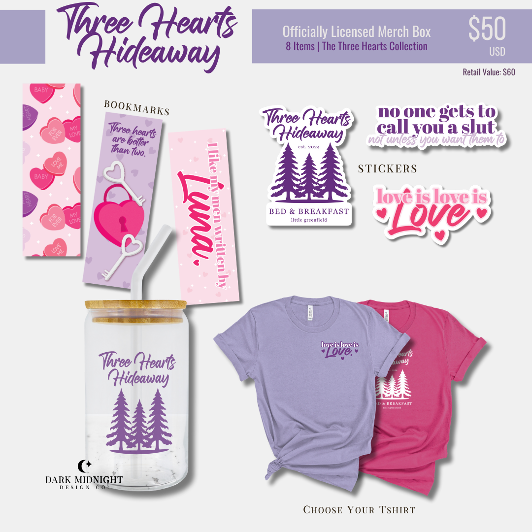 Three Hearts Hideaway Merch Box - Officially Licensed Three Hearts Hideaway Merch