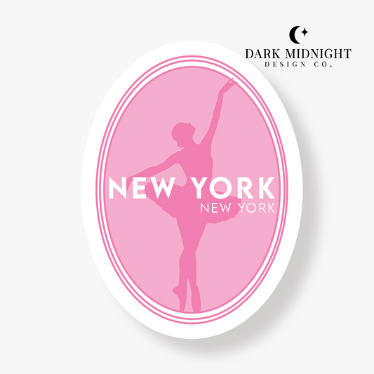 New York Ballet Destination Sticker - Officially Licensed Unexpectedly In Love Series