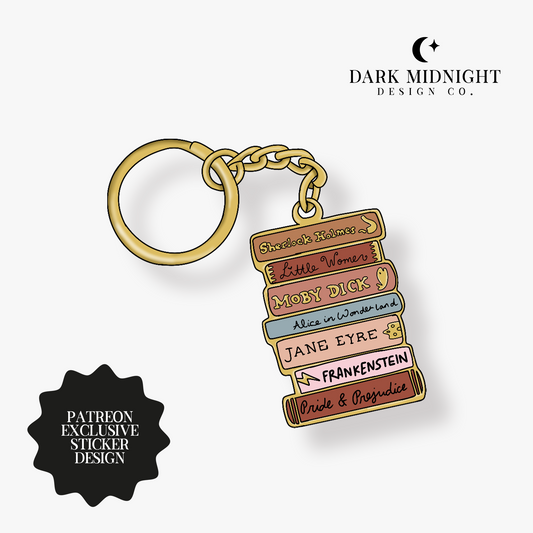 Classic Reads Keychain Sticker - Patreon Exclusive Design