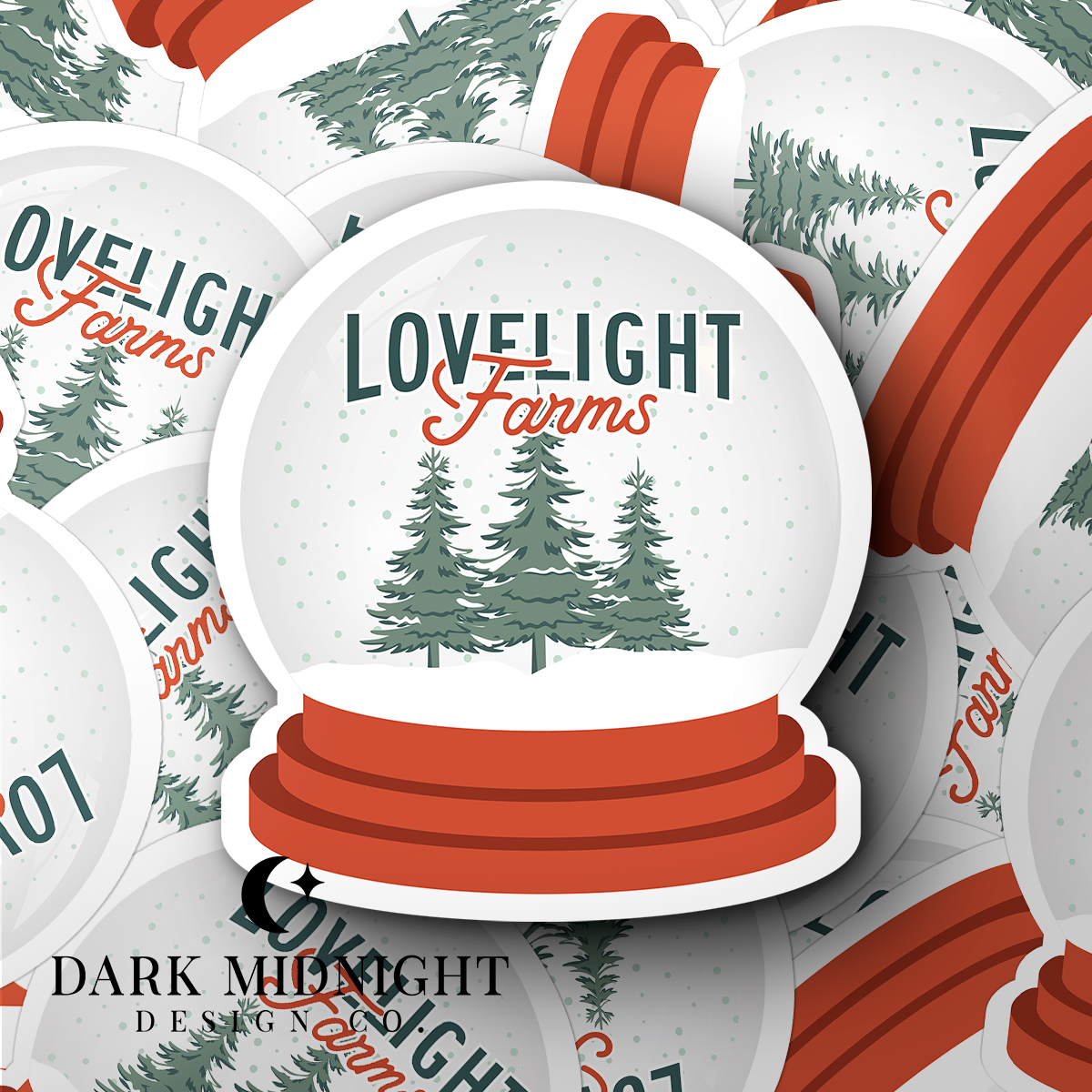 Lovelight Farms Snowglobe Sticker - Officially Licensed Lovelight Farms