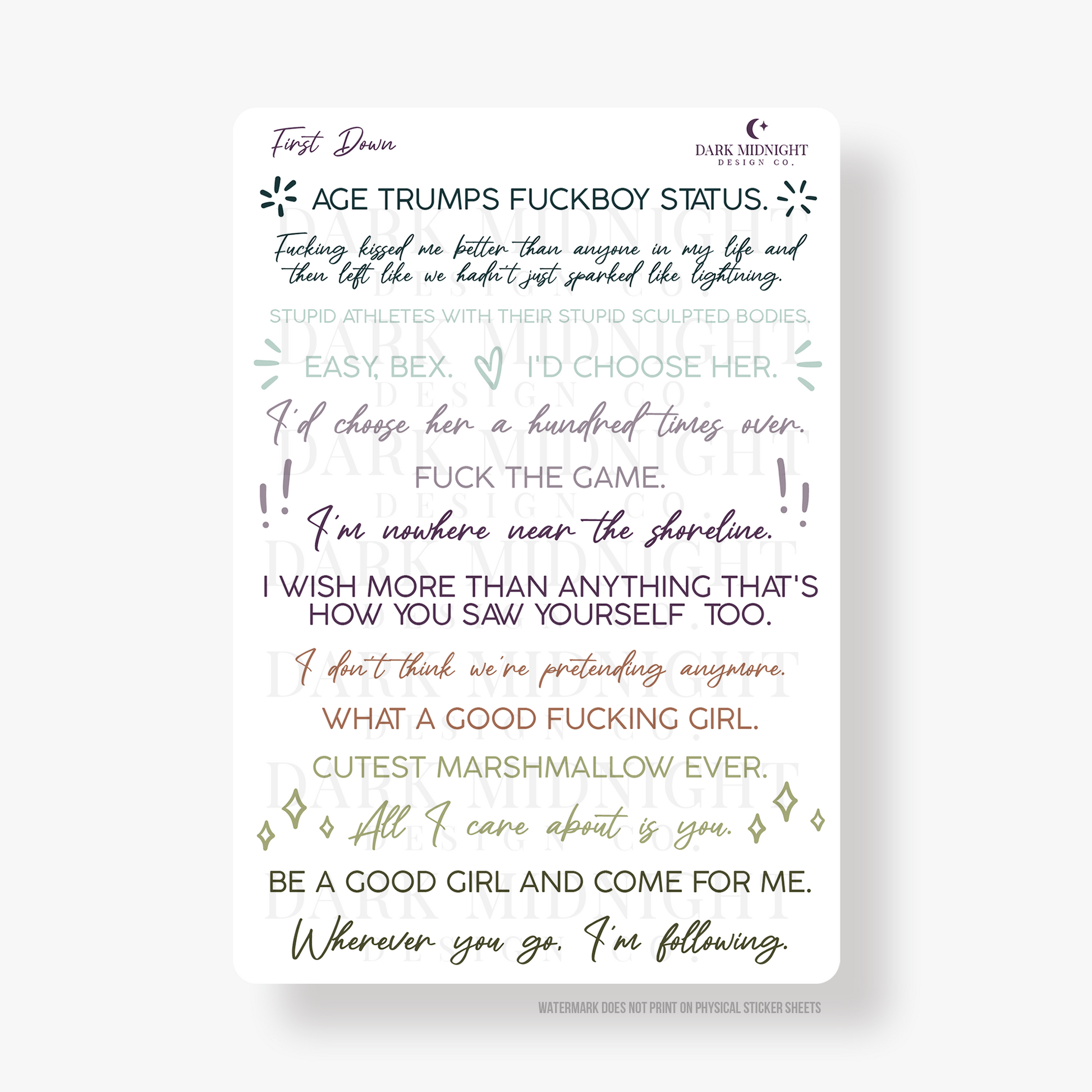 First Down Annotation Kit - Officially Licensed Beyond The Play Series –  Dark Midnight Design Co