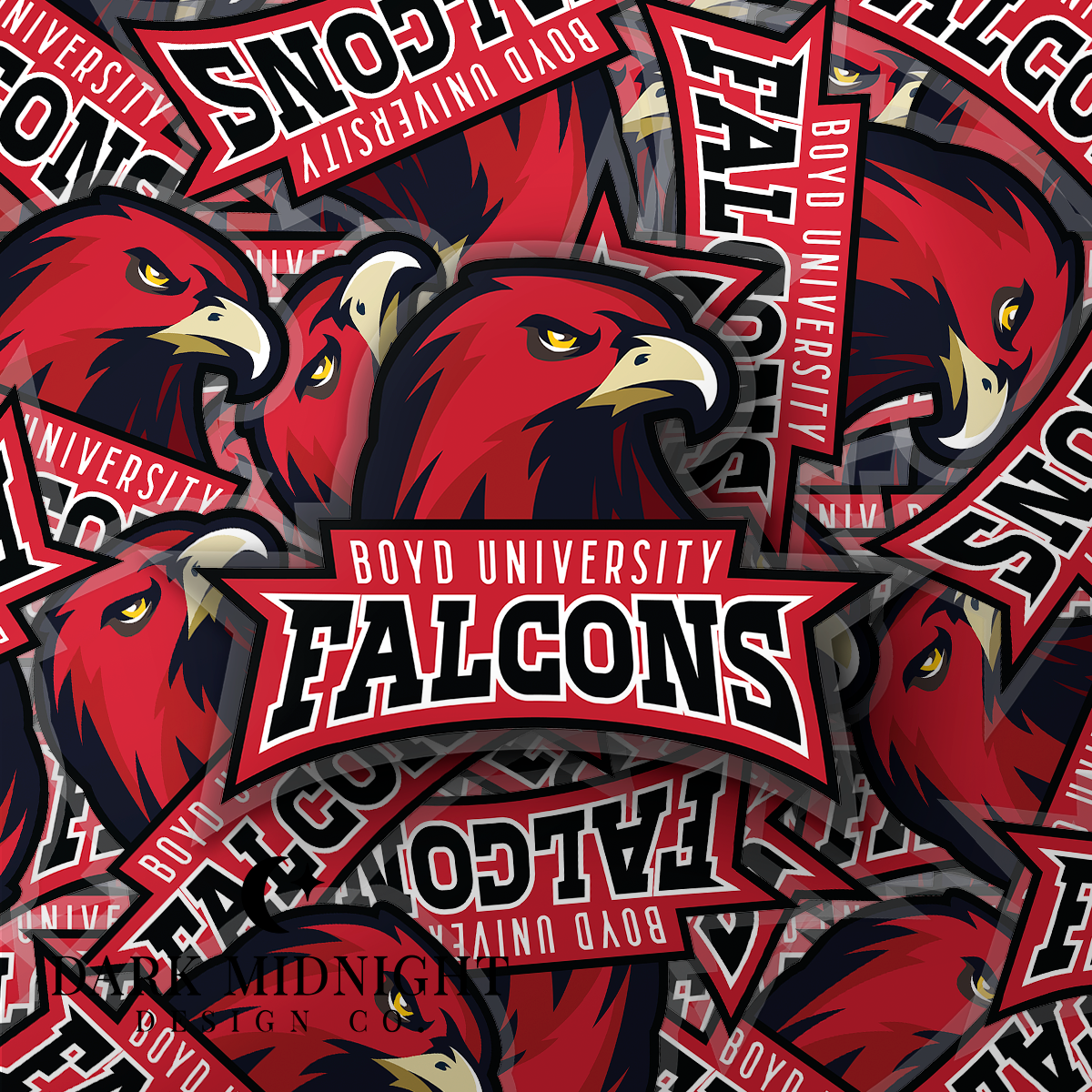 Boyd U Falcons Logo Sticker - Officially Licensed Rules of the Game Series