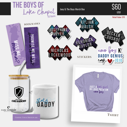 Joey & The Boys Merch Box - Officially Licensed Boys of Lake Chapel Series