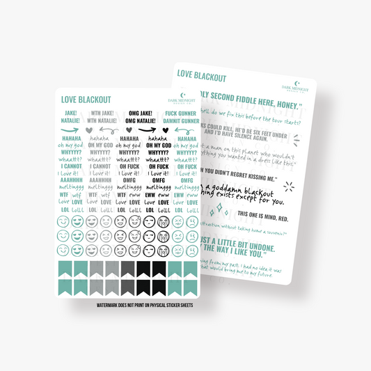 Love Blackout Annotation Stickers - Officially Licensed Tinted Truths Series