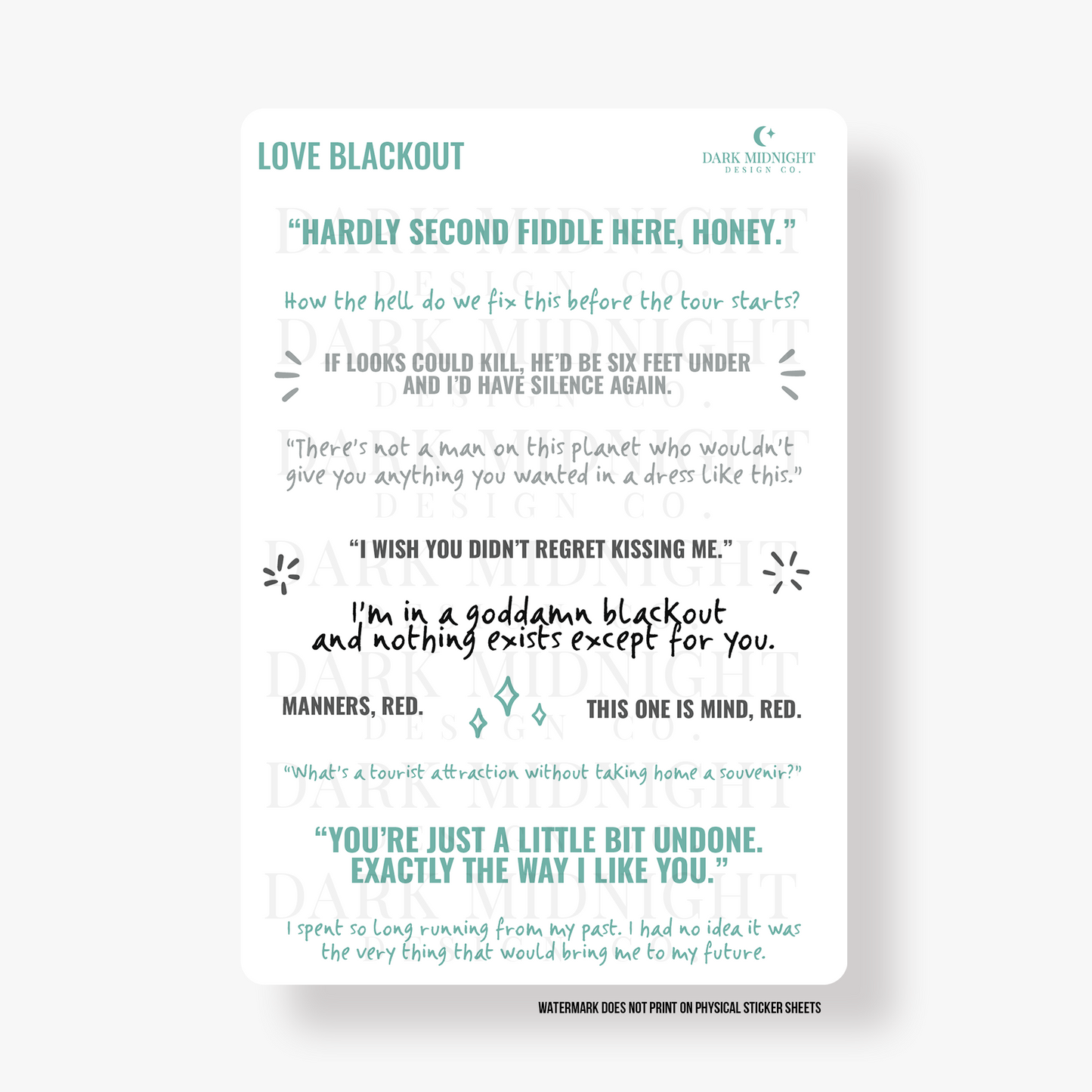 Love Blackout Annotation Kit - Officially Licensed Tinted Truths Series
