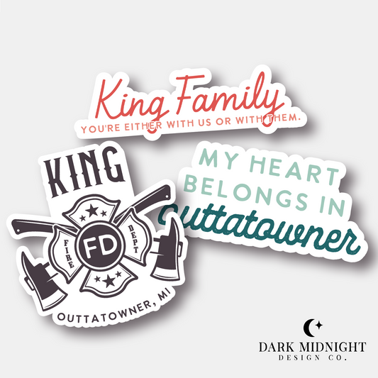 Just This Once Sticker Bundle - Officially Licensed King Family Series Merch