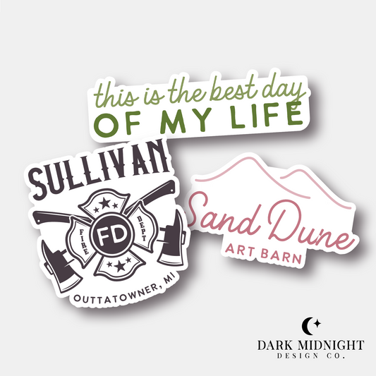 One Chance Sticker Bundle - Officially Licensed Sullivan Family Series Merch