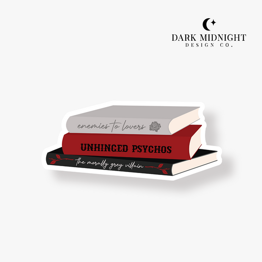 Dark Romance Book Stack Sticker