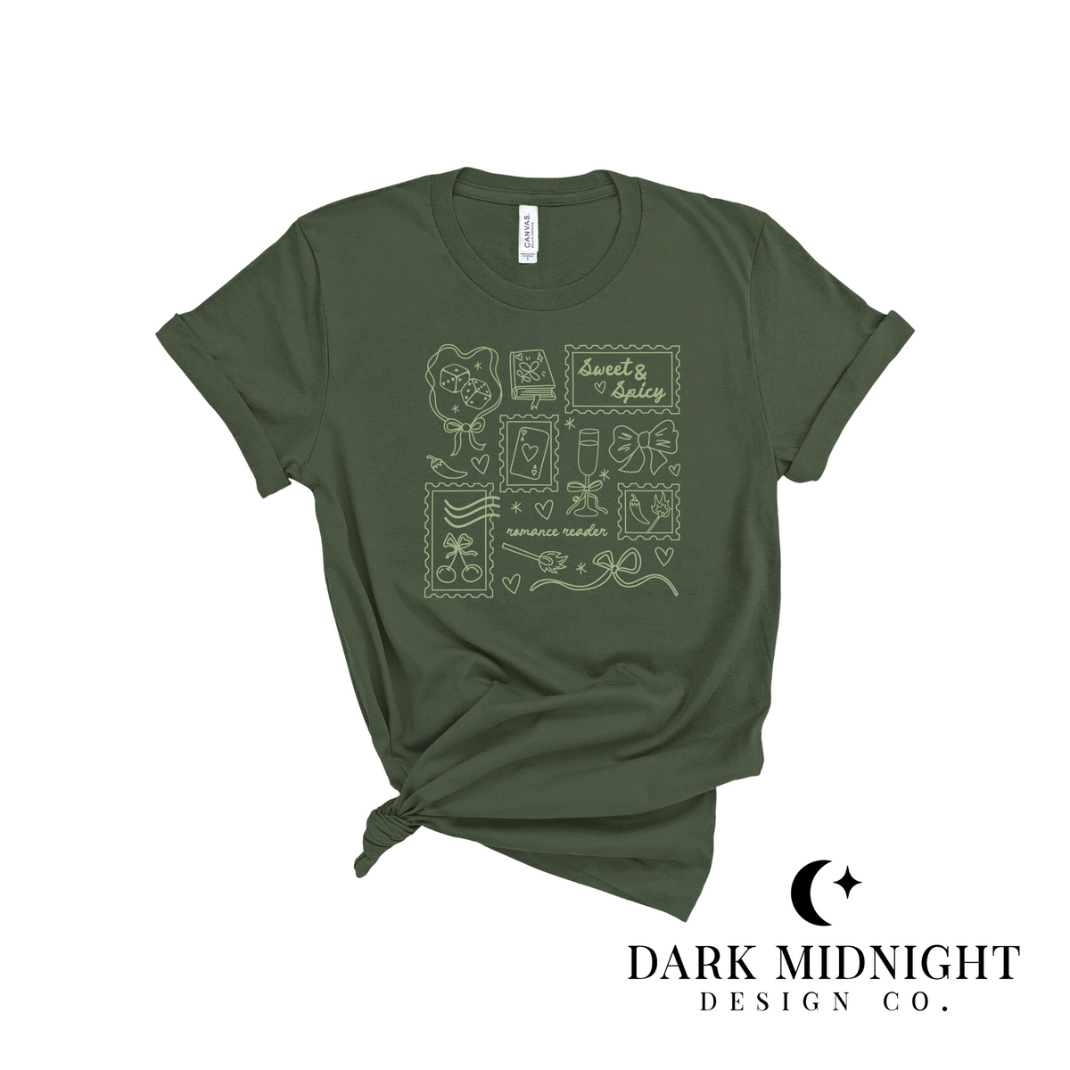 Bookish Stamp Tee - GREEN