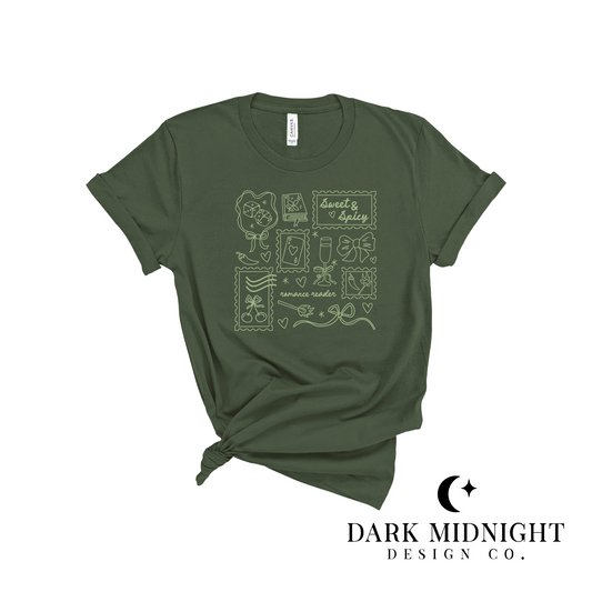 Bookish Stamp Tee - GREEN