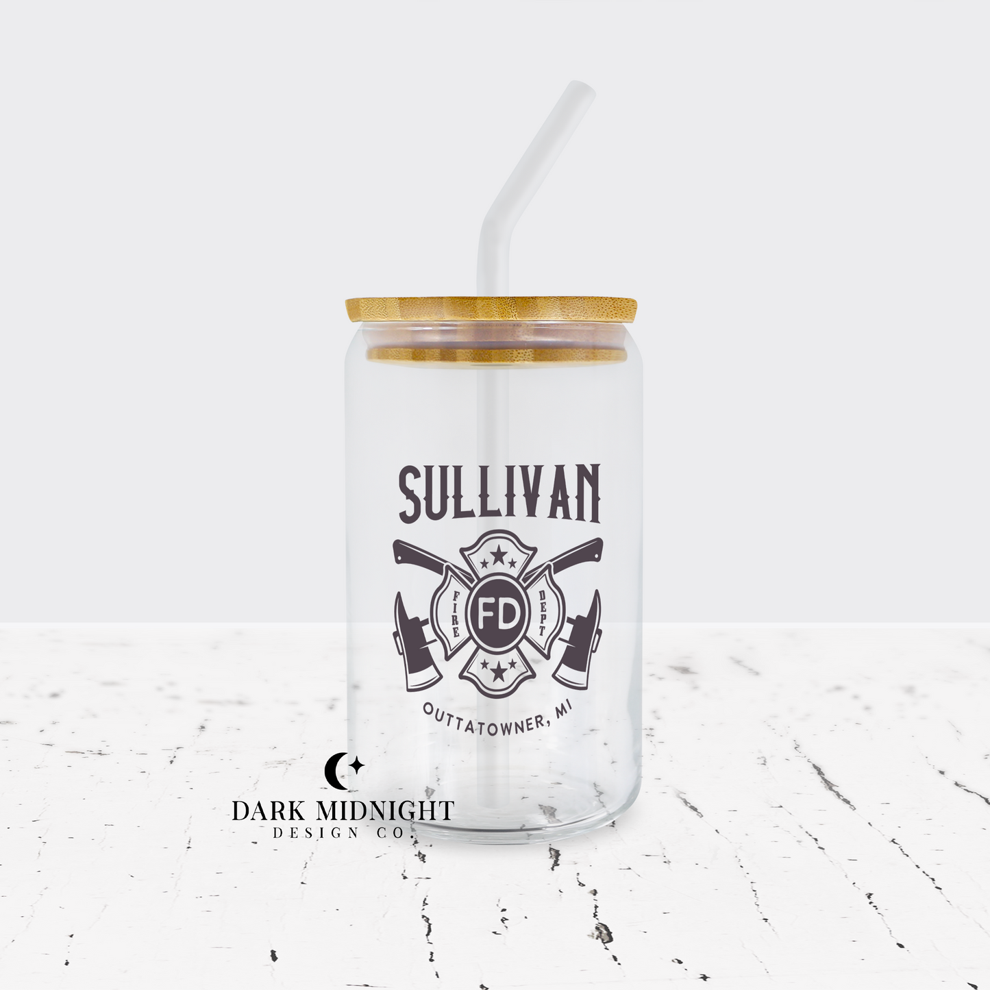 Sullivan - Outtatowner Fire Dept 16oz Glass Can - Officially Licensed Sullivan Family Series