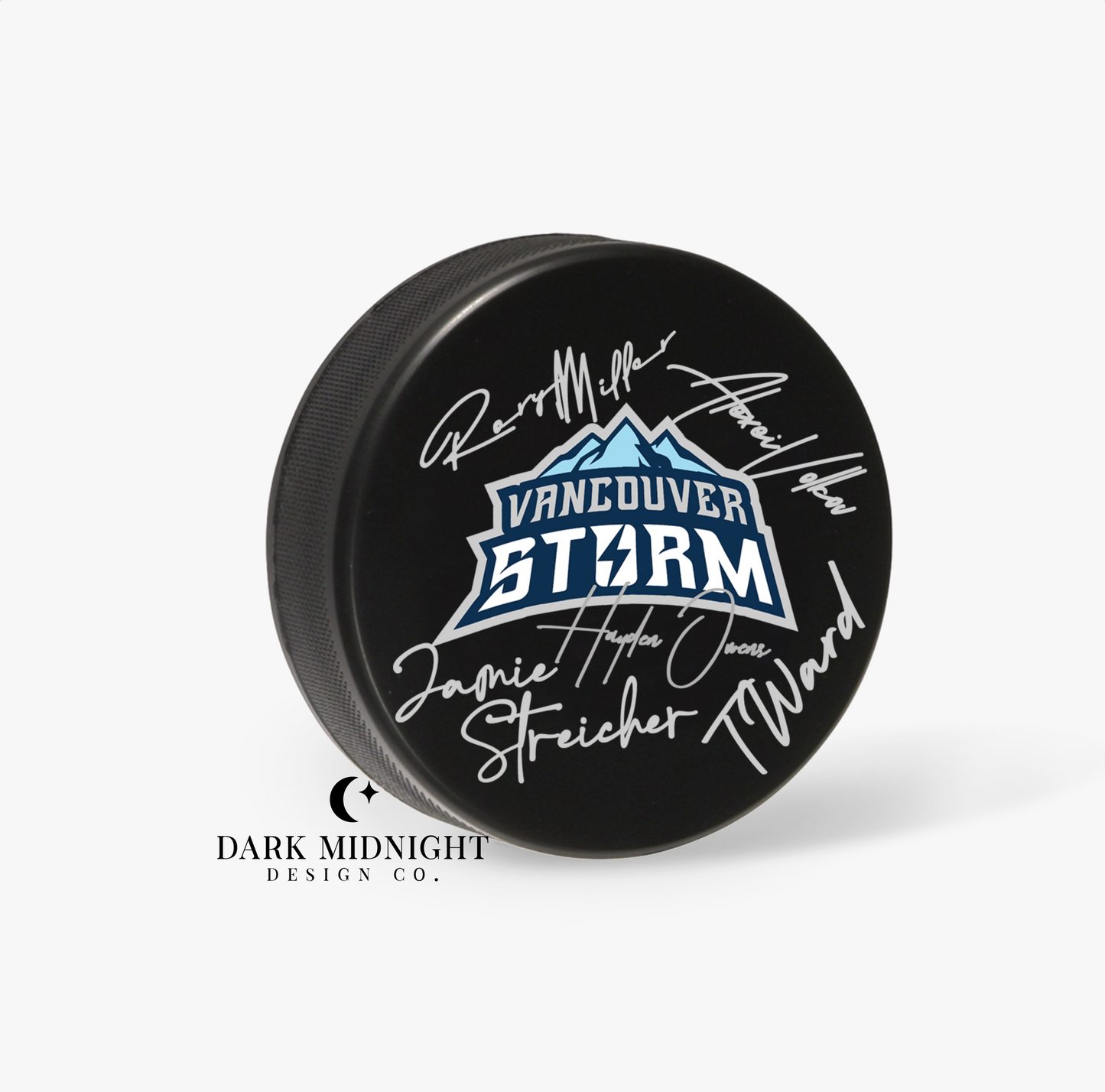 Vancouver Storm Team Signed Hockey Puck - Officially Licensed Vancouver Storm Series