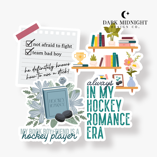 Hockey Romance Sticker Pack - Set of 5 Stickers