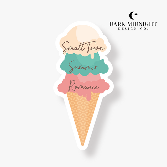 Sweet Summertime Romance Ice Cream Cone Sticker - Officially Licensed Lily Miller Merch
