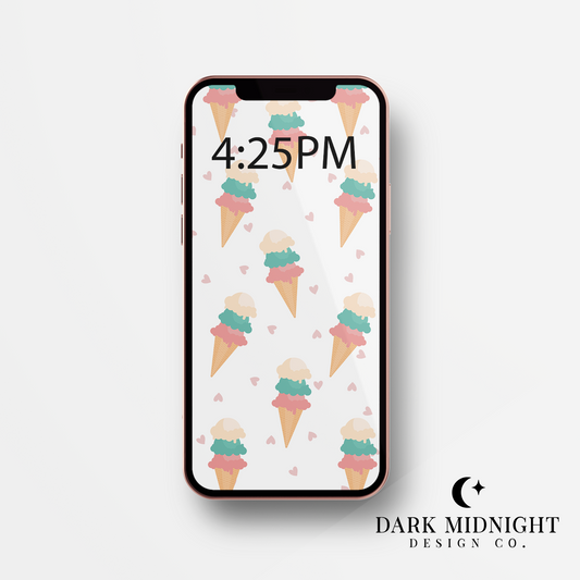 Ice Cream Cone Wallpaper - Officially Licensed Lily Miller Merch