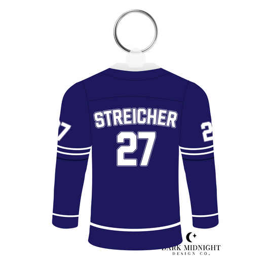 Jamie Streicher Jersey Keychain - Officially Licensed Vancouver Storm Series