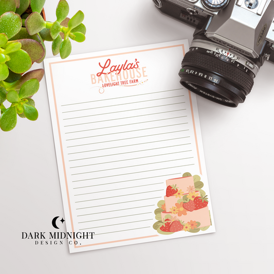 Layla's Bakehouse Notepad - Officially Licensed Lovelight Farms