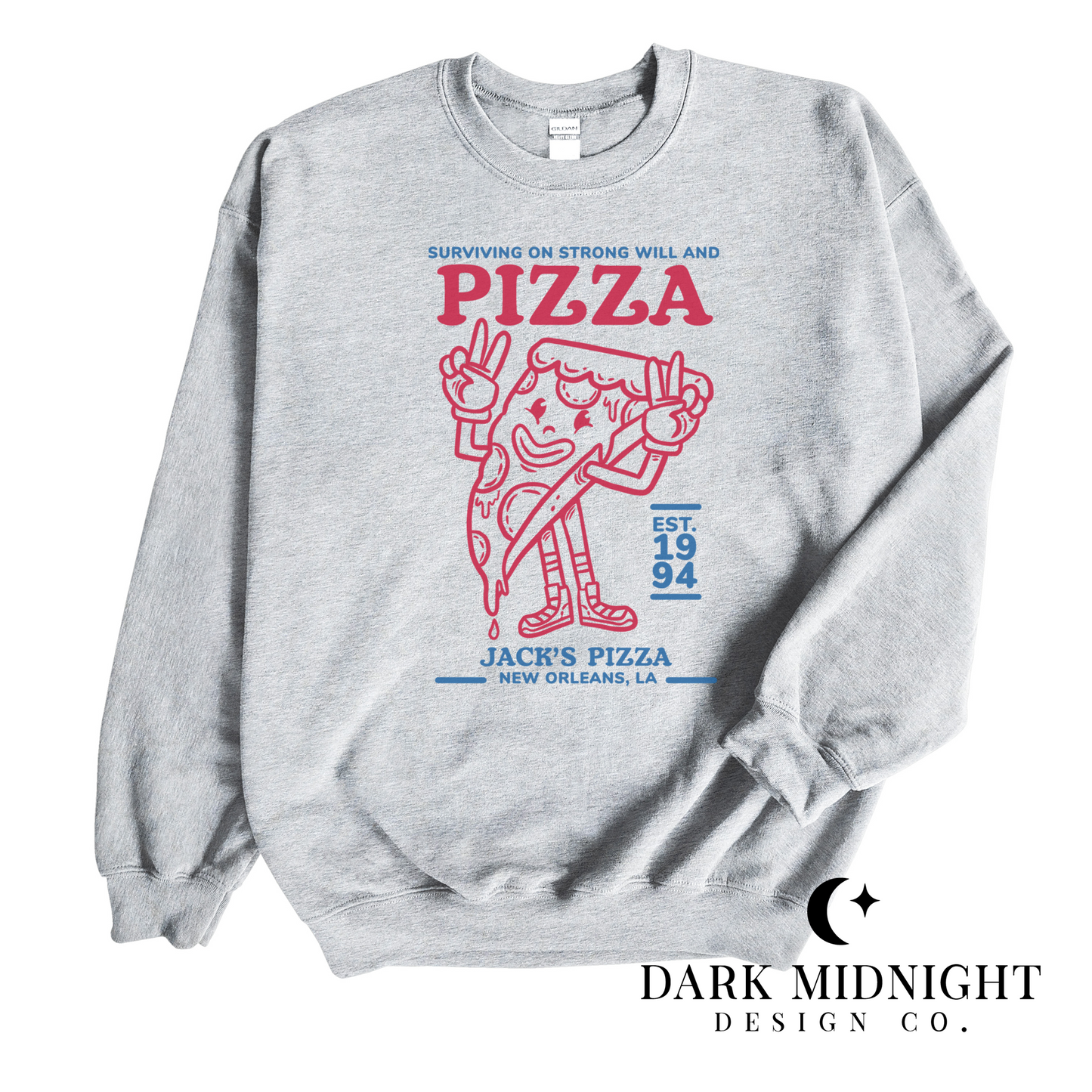 Jack's Pizza Crewneck Sweatshirt - Officially Licensed Orleans University Series Merch