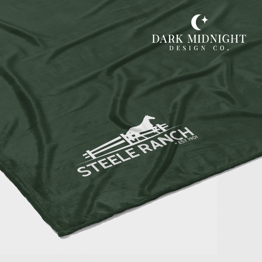 Pre-Order: Steele Ranch Logo Fleece Blanket - Officially Licensed Cherry Peak Series