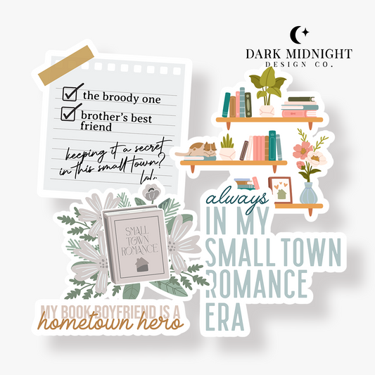 Small Town Romance Sticker Pack - Set of 5 Stickers