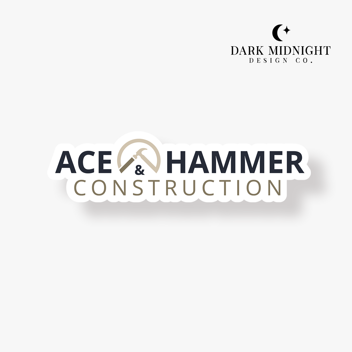 Ace & Hammer Construction Sticker - Officially Licensed AJ Alexander Merch
