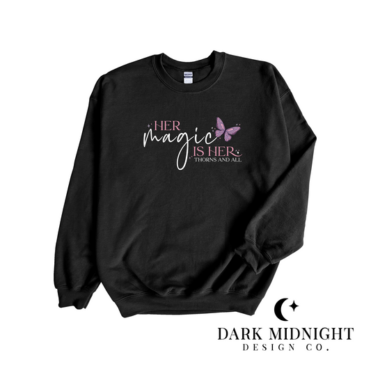 Her Magic Is Her, Grim Tidings Crewneck Sweatshirt - Officially Licensed Ghosted Series