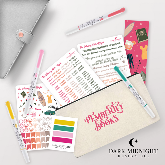 The Wrong Mr Right Annotation Sticker Kit - Officially Licensed Queen's Cove Series