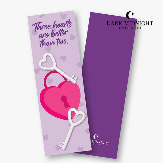Three Hearts Are Better Than Two Bookmark - Officially Licensed Three Hearts Hideaway Merch