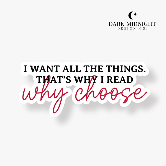 Pre-Order: Why Choose Sticker - Officially Licensed Blood Oath Series