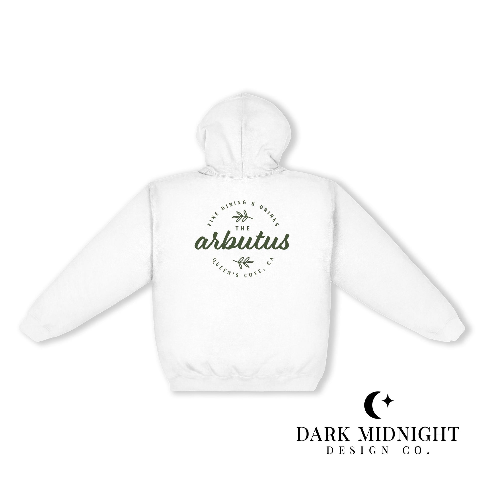 Arbutus Logo Hoodie - Officially Licensed Queen's Cove Series - Dark Midnight Design Co