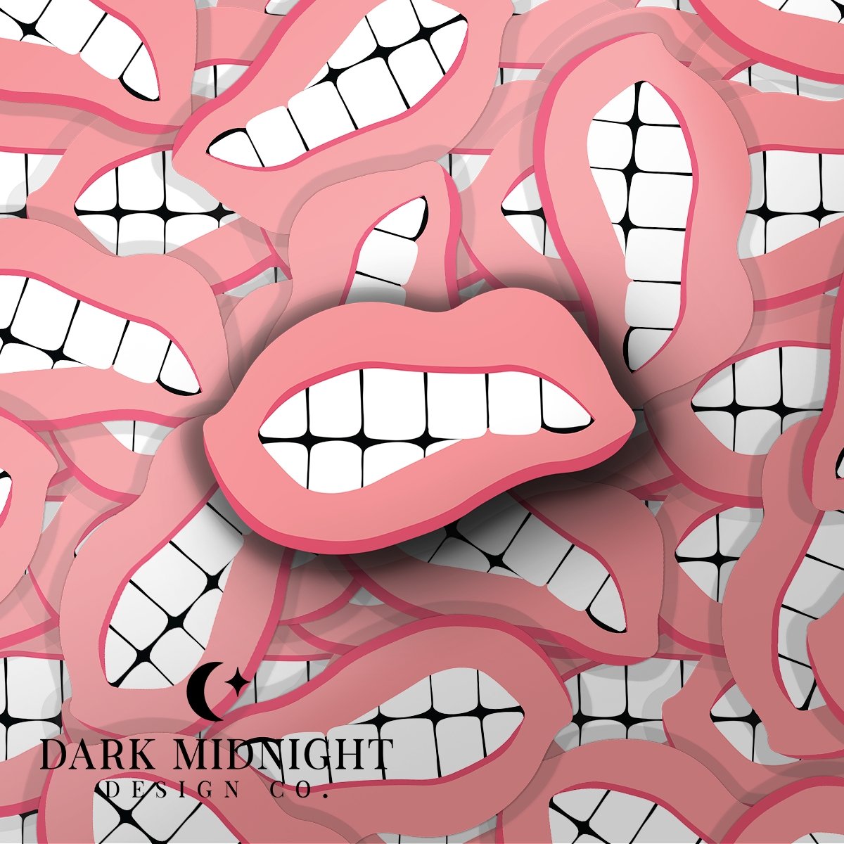 Bite My Lip Sticker - Dark Midnight Design Co