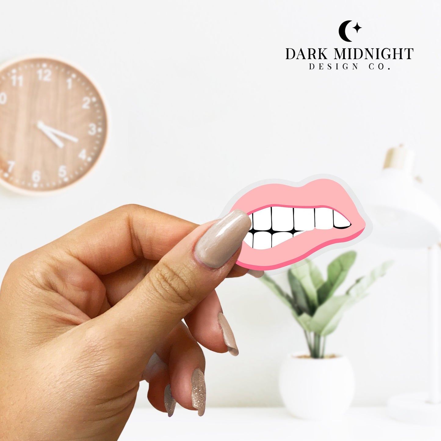 Bite My Lip Sticker - Dark Midnight Design Co