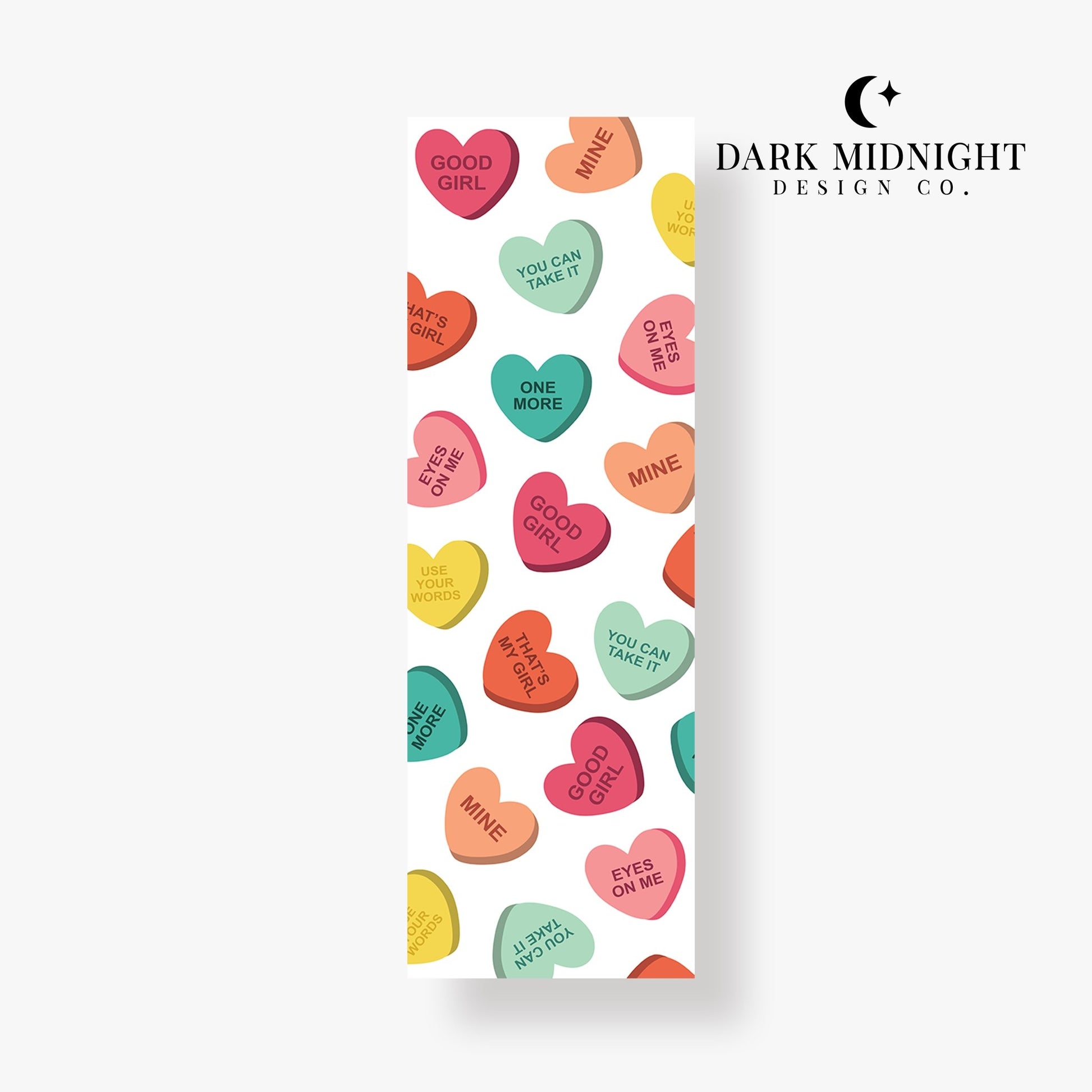 Good Girl Candy Hearts Bookmarks - Dark Midnight Design Co