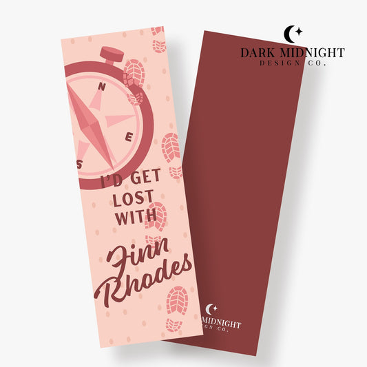 I'd Get Lost With Finn Rhodes Bookmark - Officially Licensed Queen's Cove Series - Dark Midnight Design Co