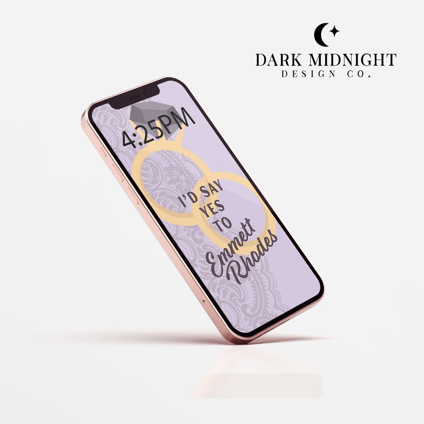 I'd Say Yes To Emmett Rhodes Phone Wallpaper - Officially Licensed Queen's Cove Series - Dark Midnight Design Co