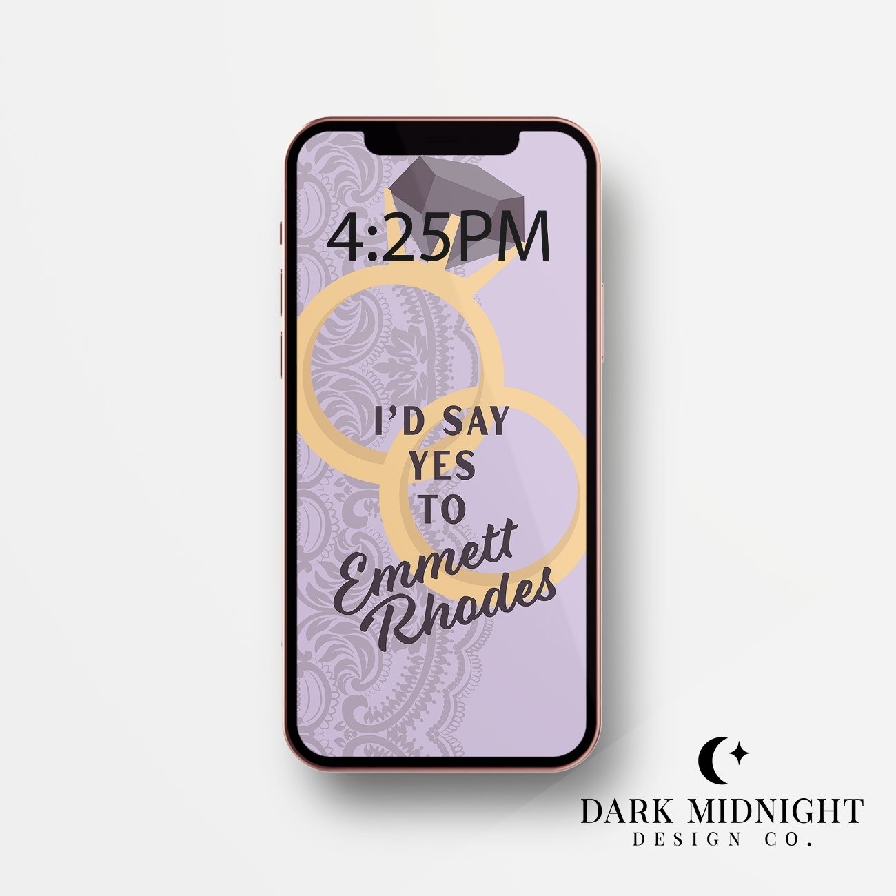 I'd Say Yes To Emmett Rhodes Phone Wallpaper - Officially Licensed Queen's Cove Series - Dark Midnight Design Co