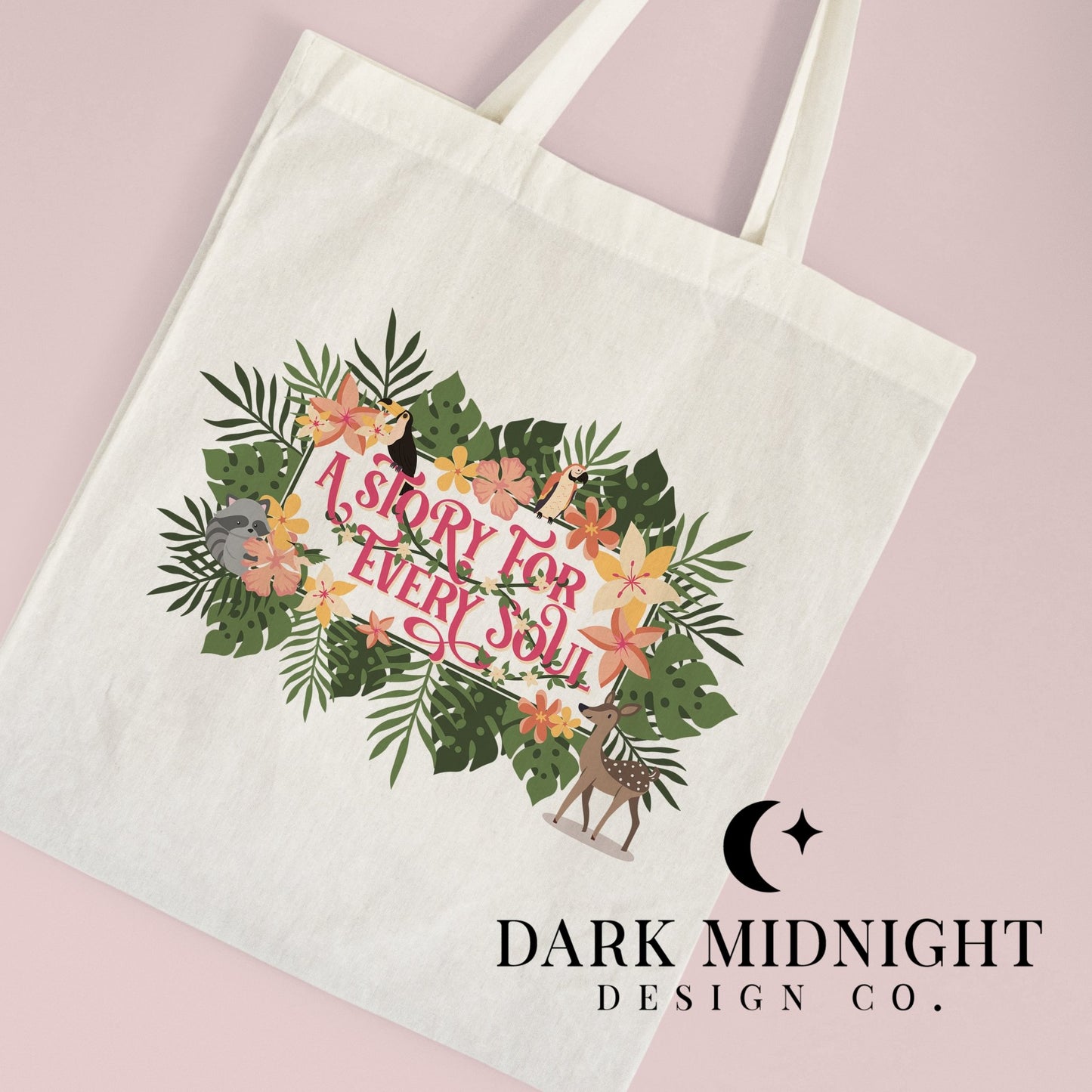 Pemberley Books Mural Tote - Officially Licensed Queen's Cove Series - Dark Midnight Design Co