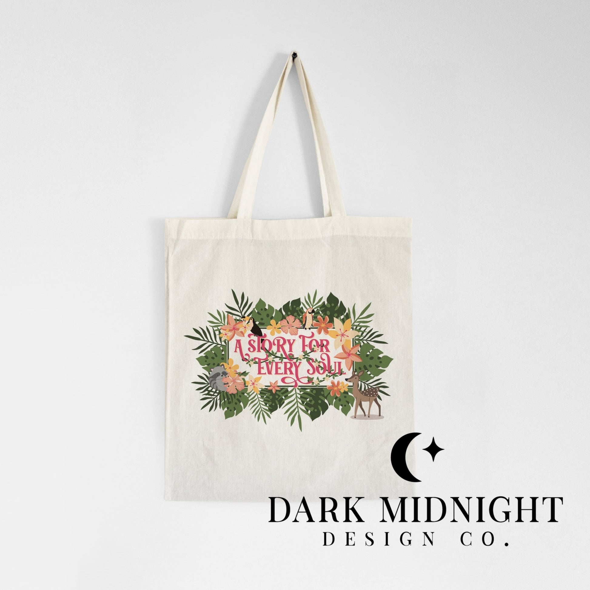 Pemberley Books Mural Tote - Officially Licensed Queen's Cove Series - Dark Midnight Design Co
