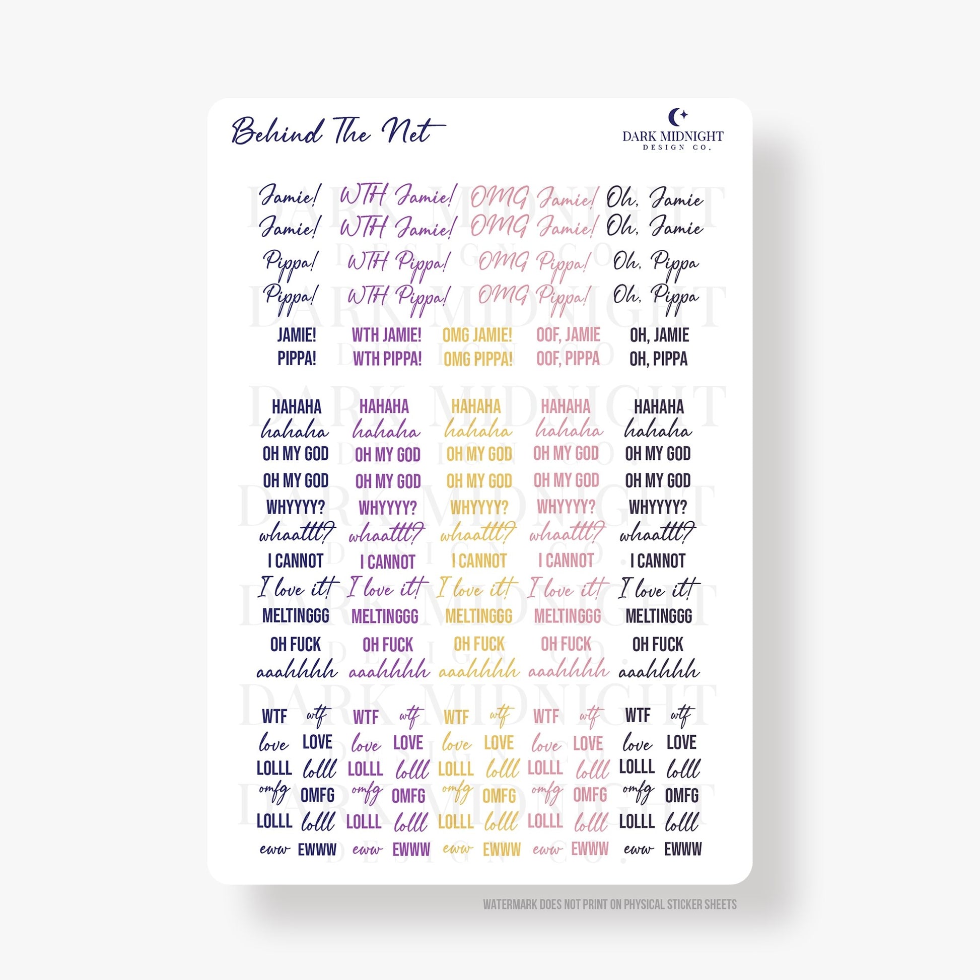 Behind The Net Annotation Sticker Kit - Officially Licensed Vancouver –  Dark Midnight Design Co