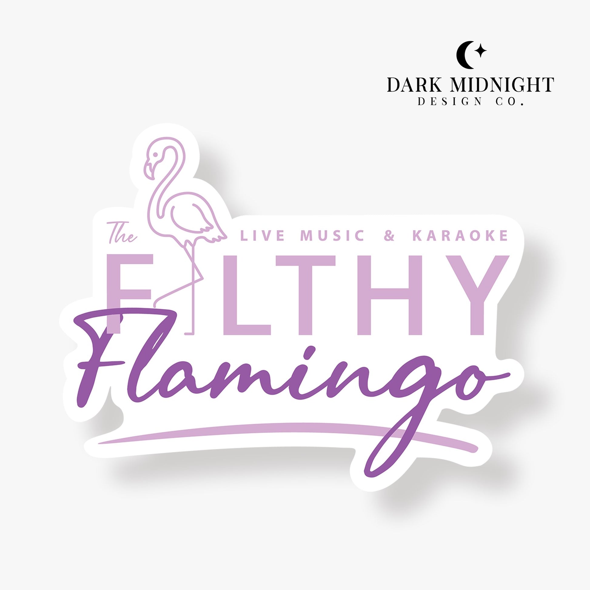 Pre-Order: Filthy Flamingo Logo Sticker - Officially Licensed Vancouver Storm Series - Dark Midnight Design Co