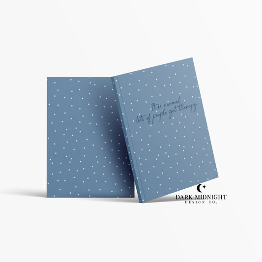 Pre-Order: It's Normal, Lots of People Get Therapy Notebook - Officially Licensed Vancouver Storm Series - Dark Midnight Design Co