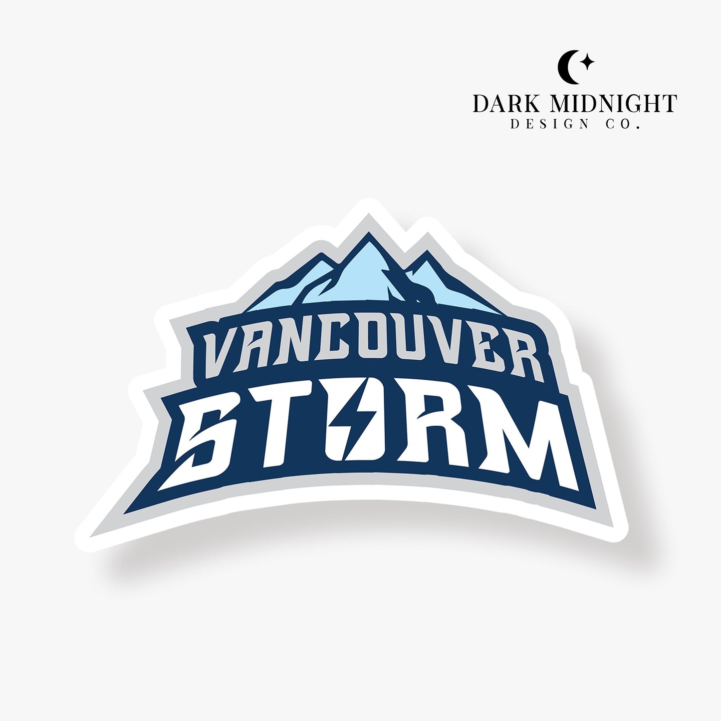 Pre-Order: Vancouver Storm Logo Sticker - Officially Licensed Vancouver Storm Series - Dark Midnight Design Co