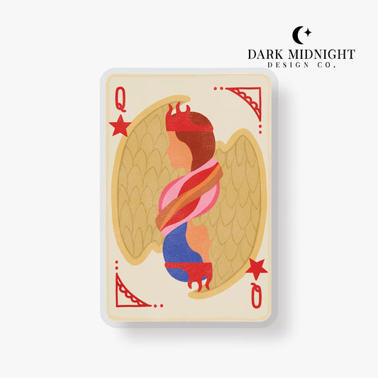 Queen of Stars Card - Darcy & Tory Vega - Officially Licensed Zodiac Academy Sticker - Dark Midnight Design Co