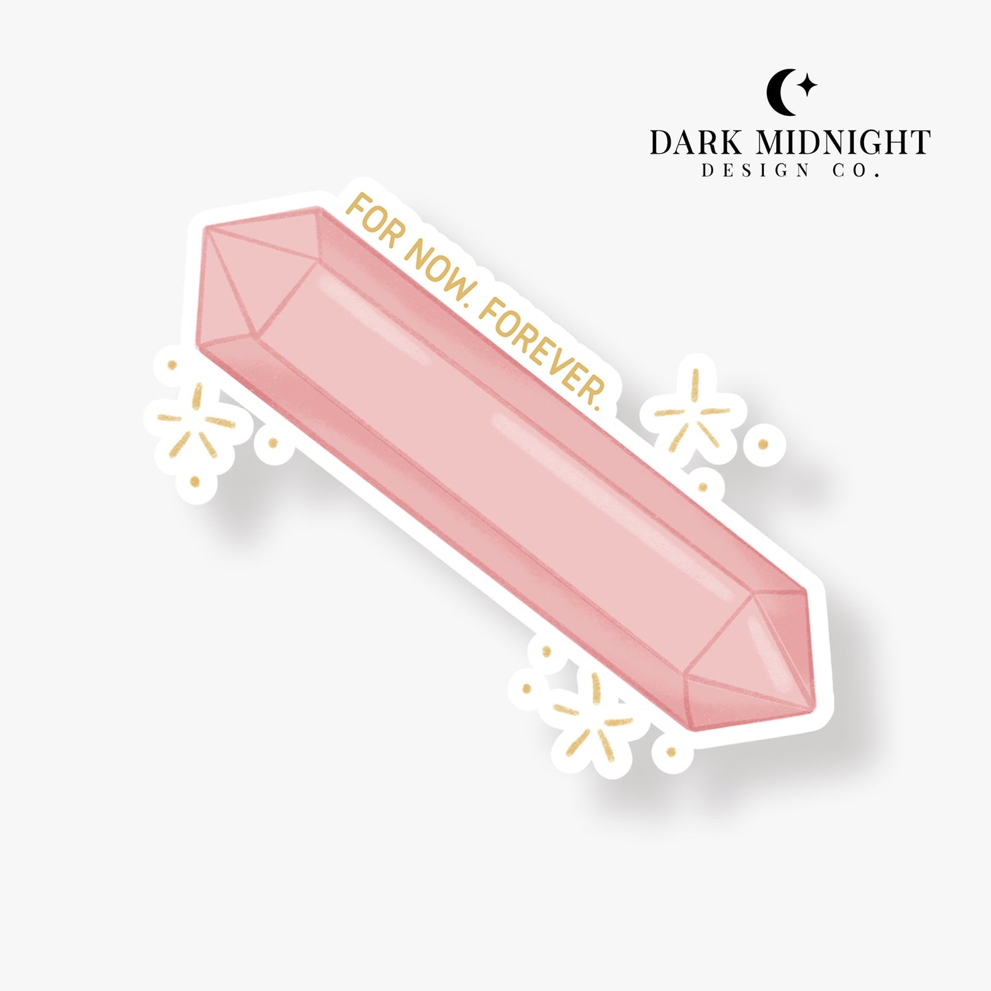 Rose Quartz Crystal - Darcy Vega & Lance Orion - Officially Licensed Zodiac Academy Sticker - Dark Midnight Design Co