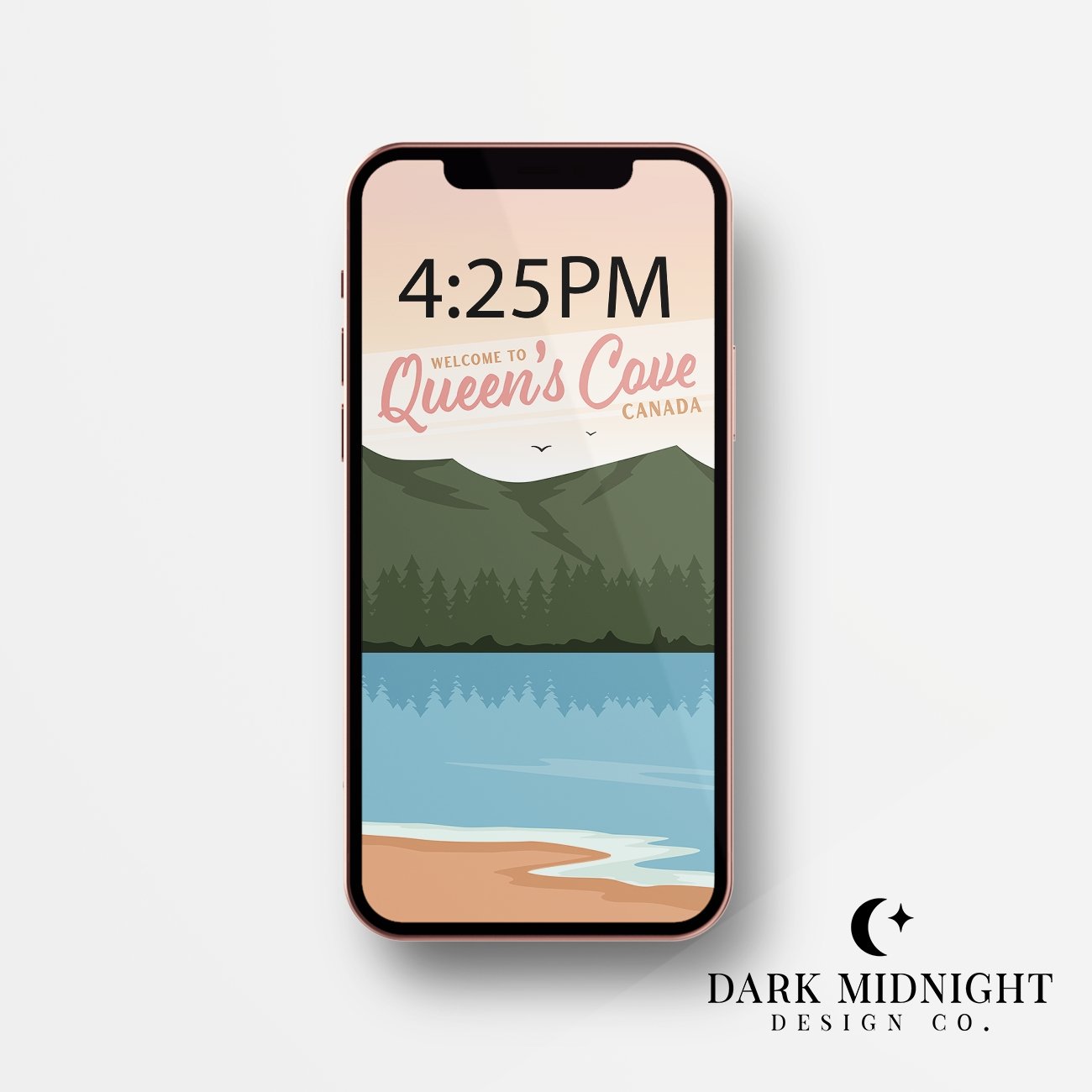 Scenic Queen's Cove Phone Wallpaper - Officially Licensed Queen's Cove Series - Dark Midnight Design Co